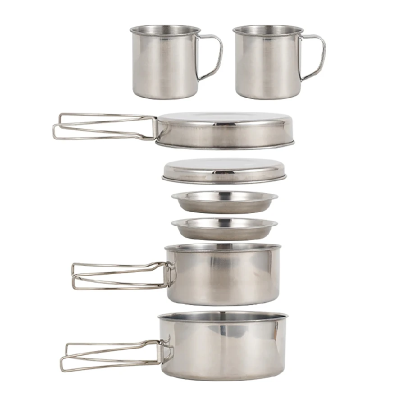 Camping Cooking Unit - Ensemble de 8 ustensiles de cuisine