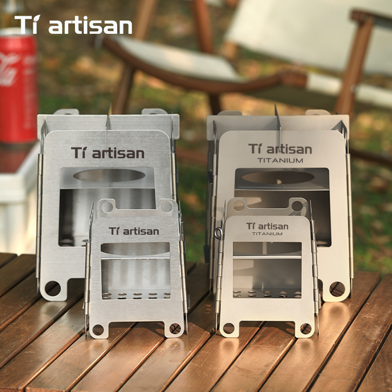Camping Cooking Wood Stove - Réchaud de camping Tiartisan en acier