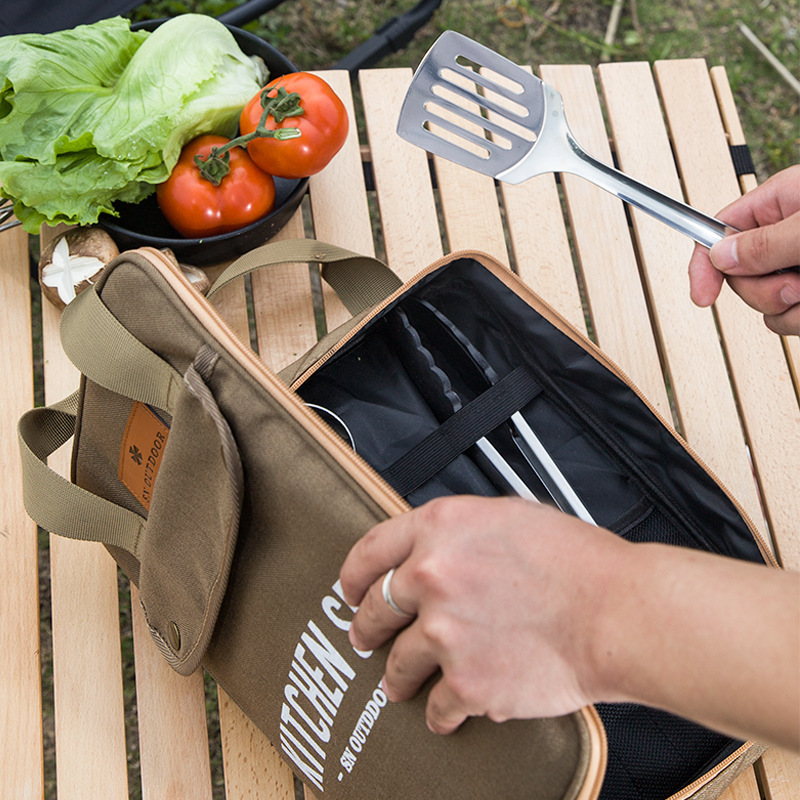 Camping Cooking Unit - Ensemble de 8 ustensiles de cuisine
