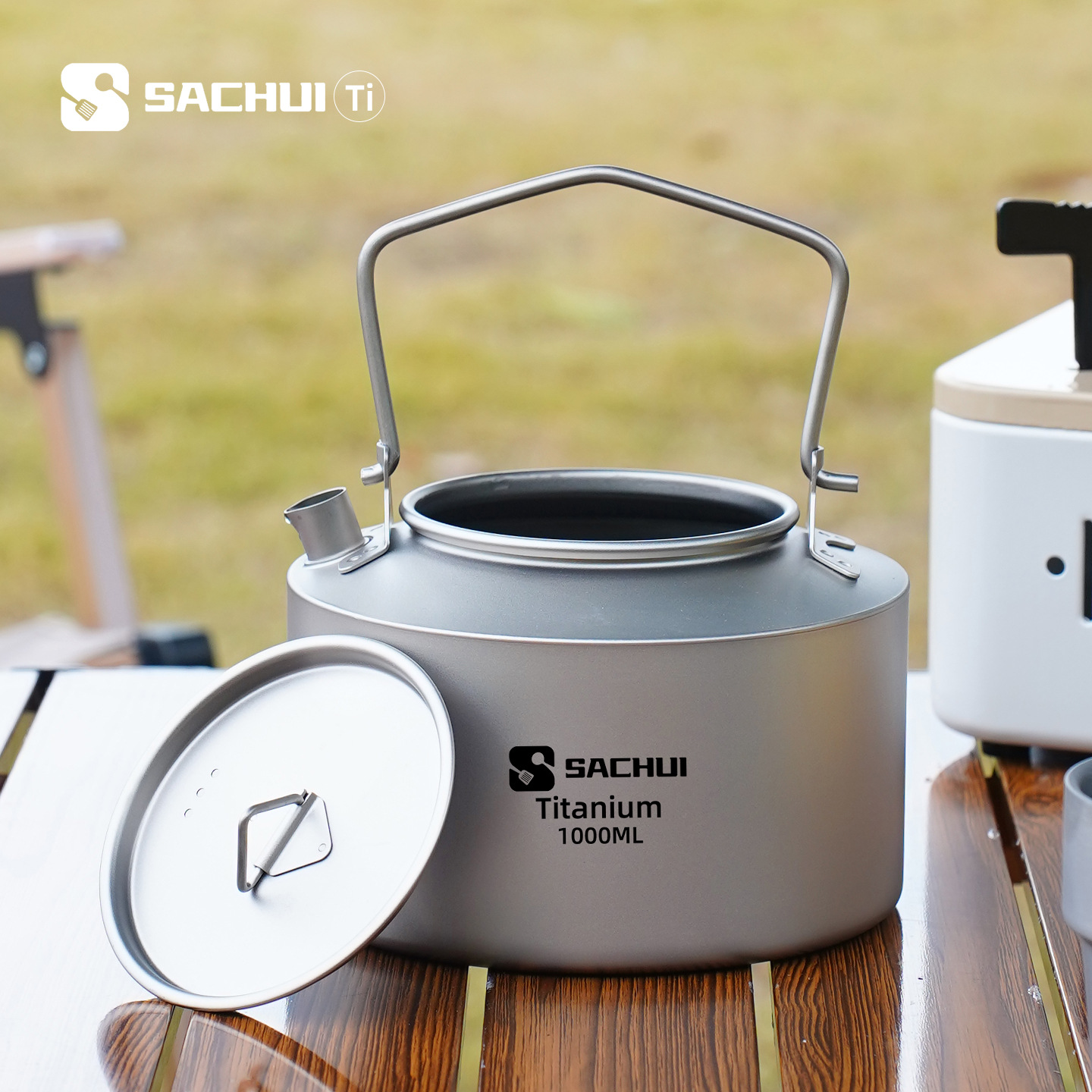 Camping Cooking Pot - Bouilloire en titane pur de 1000ML,