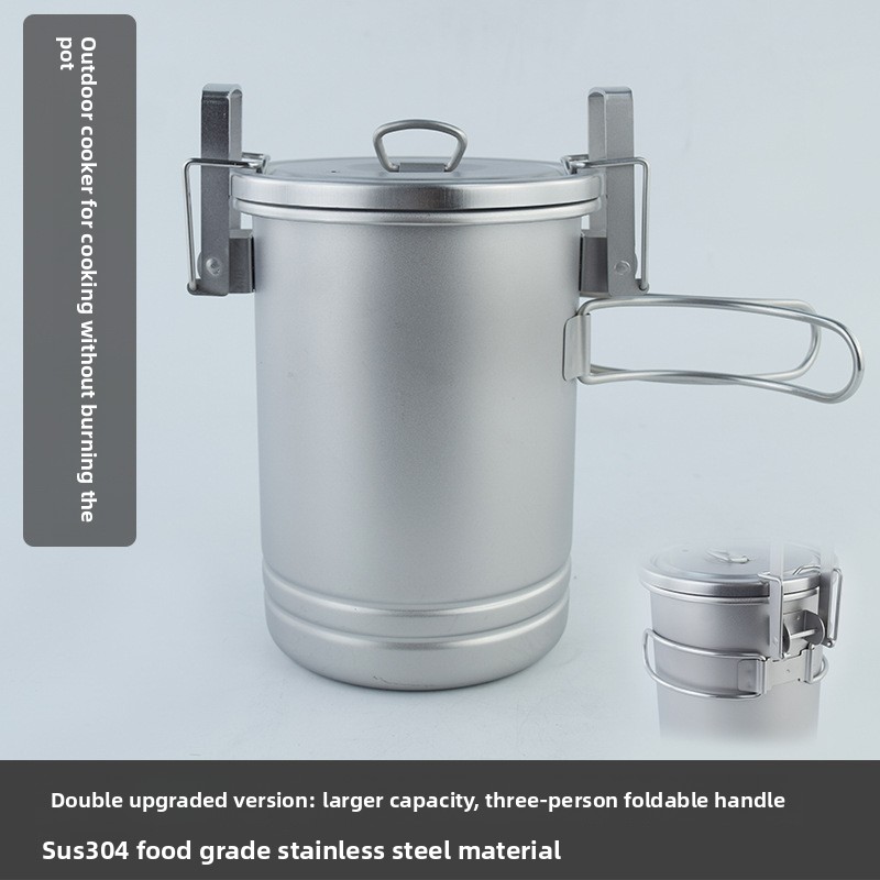 Camping Cooking Pot - Marmite de camping multifonctionnelle en acier