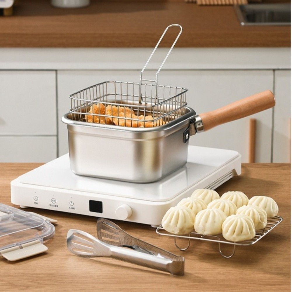 Camping Cooking Basket - Poêle à frire Portable en acier