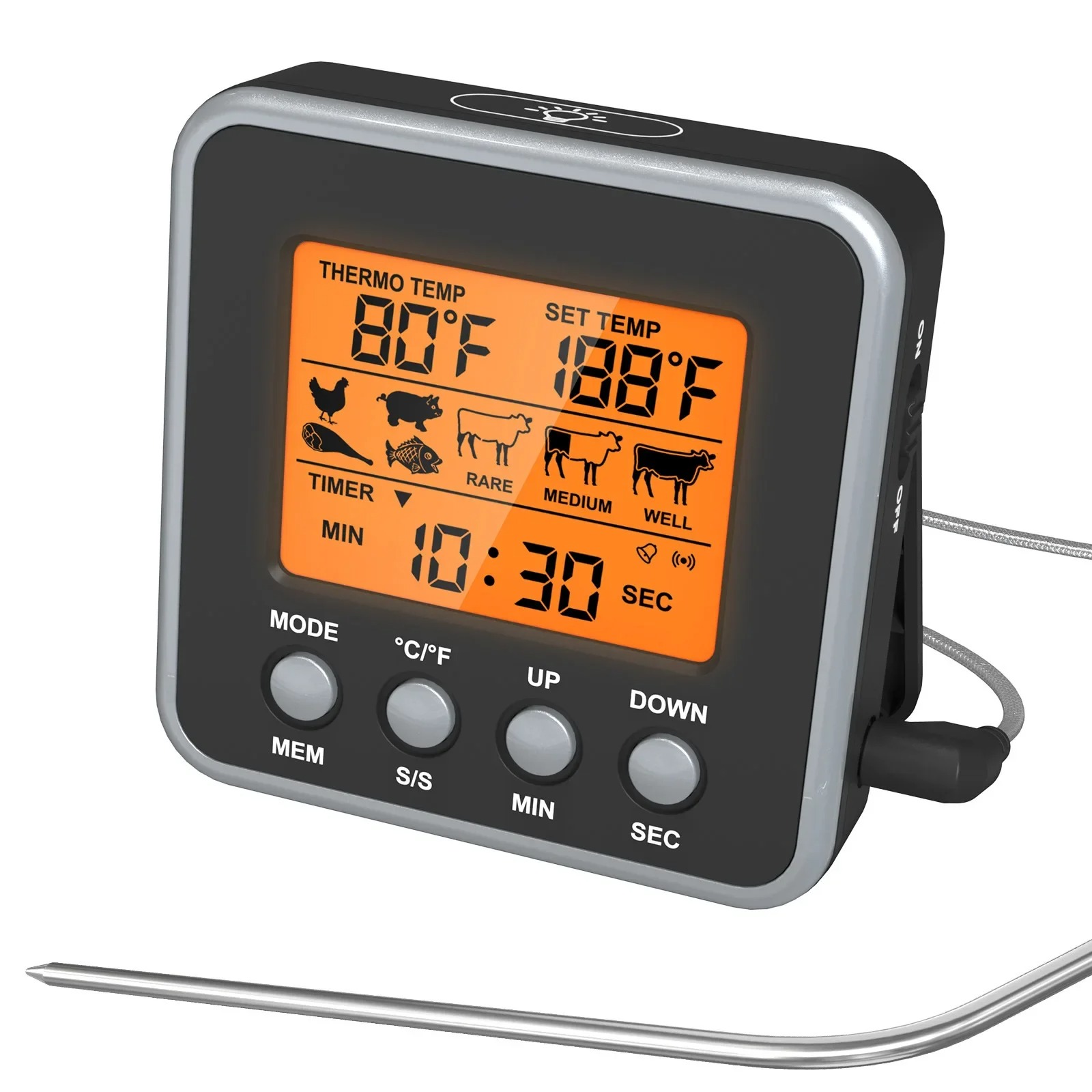 Meat Thermometer Camp - Thermomètre à viande numérique LCD thermomètre