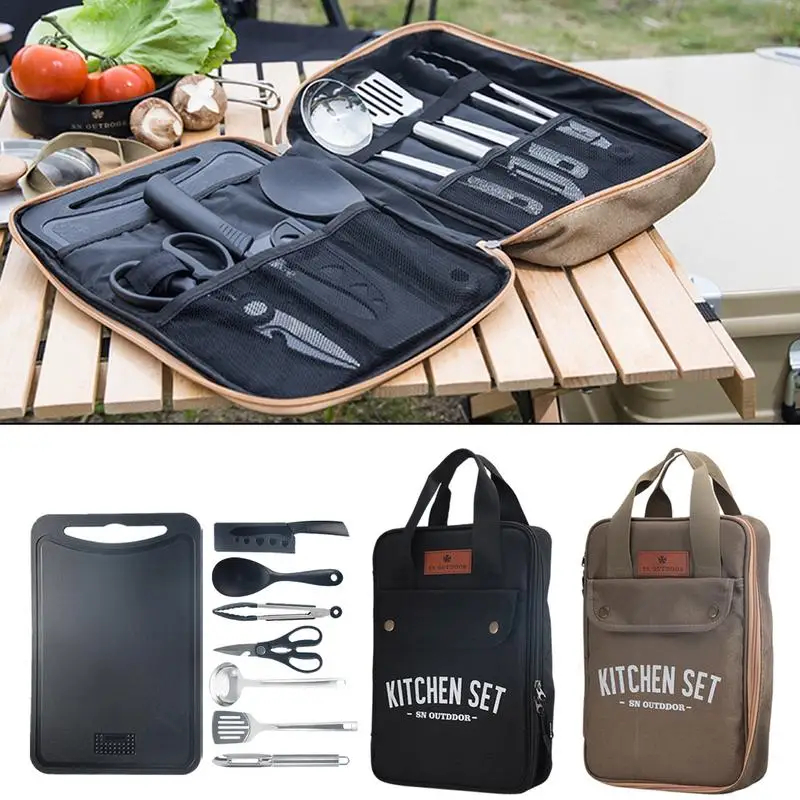 Camping Cooking Unit - Ensemble de 8 ustensiles de cuisine