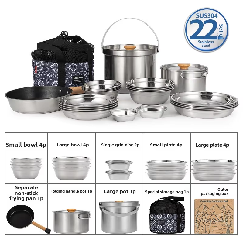 Camping Cooking Cup - NOBANA plus récent ensemble de casseroles