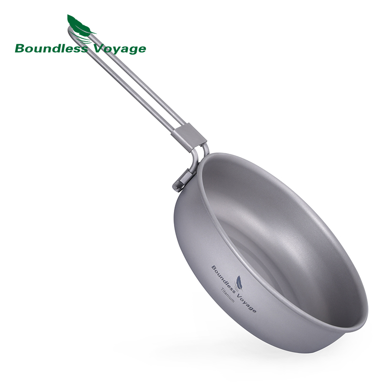 Camping Cooking Pot - Poêle à frire en titane ultralégère,