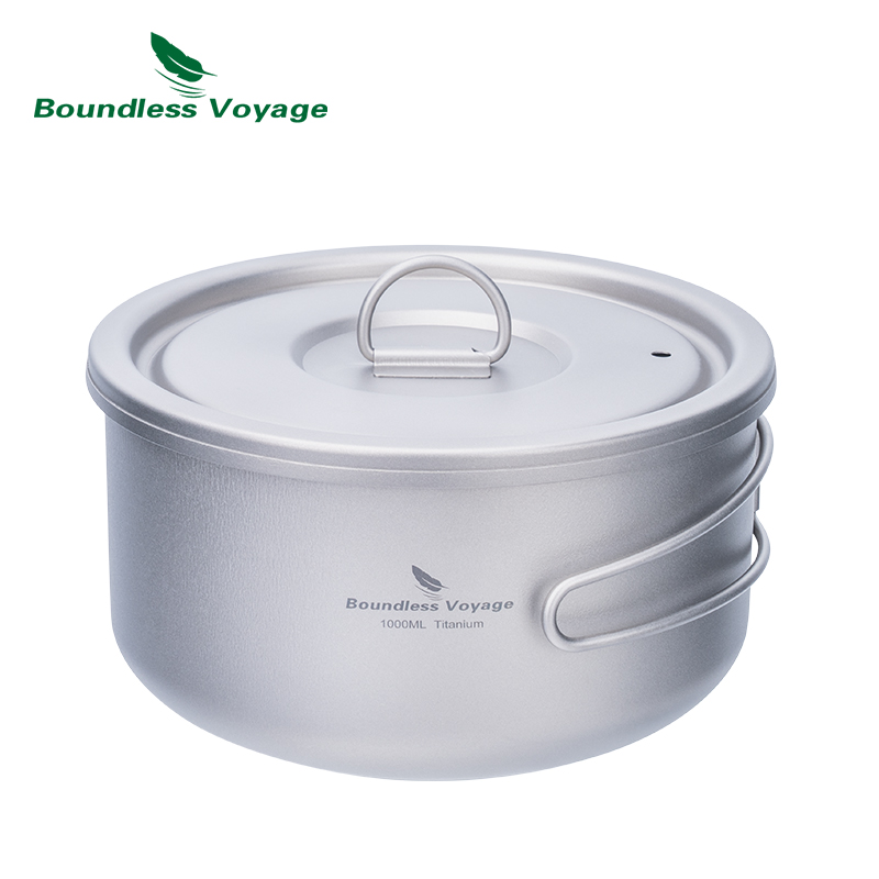 Camping Cooking Pot - Boundless Voyage-Marmite de camping en titane