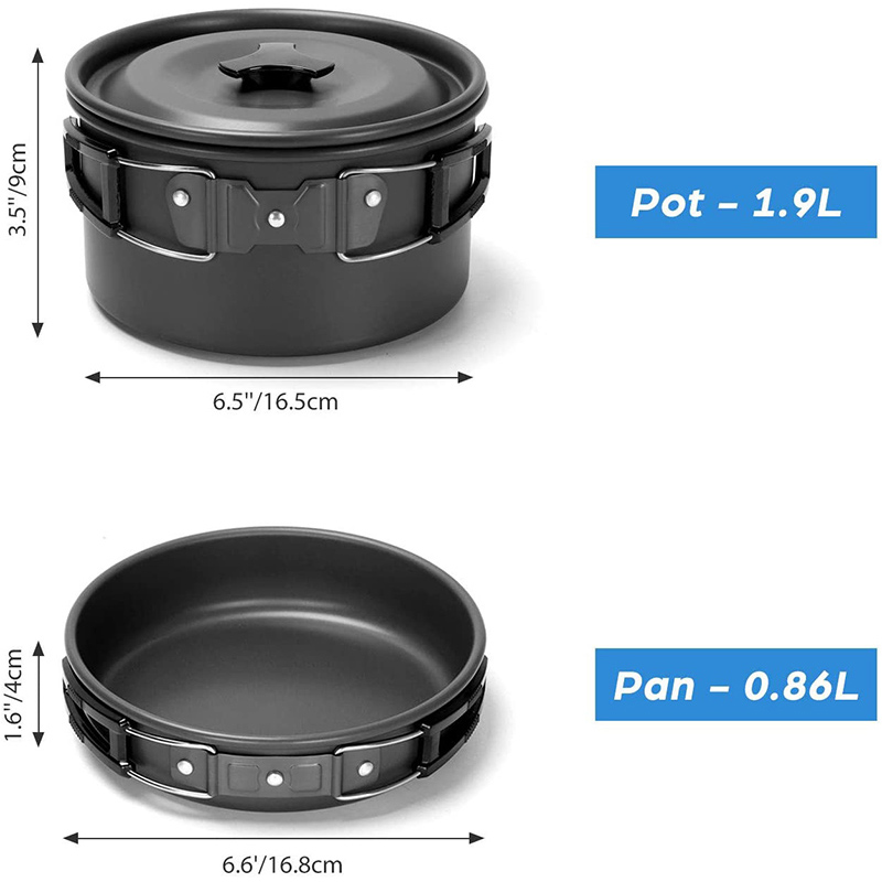 Camping Cooking Cup - 1 Ensemble de cuisine de camping