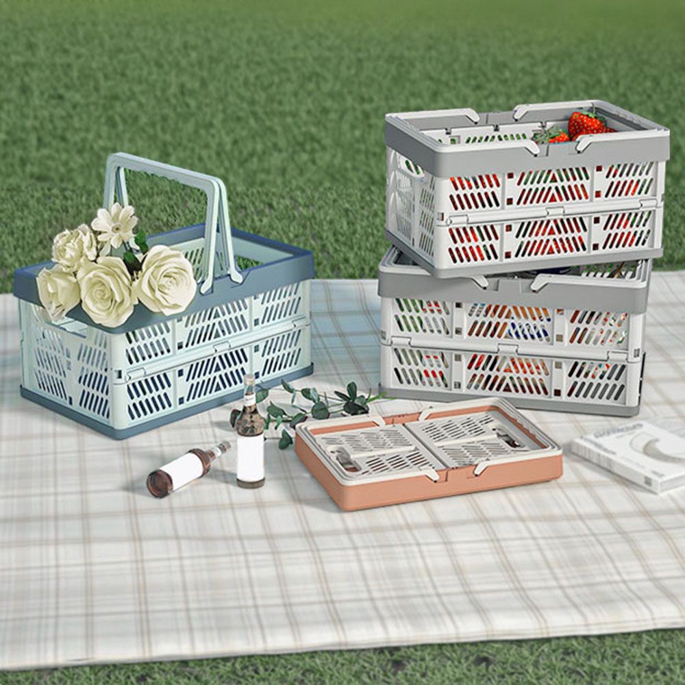 Camping Cooking Basket - Panier de rangement pliable en plastique
