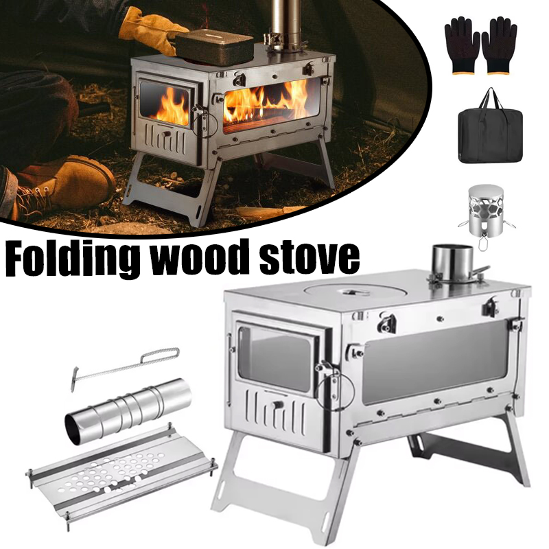 Poêle de tente Portable pliabl - Camping Cooking Wood Stove avis et prix