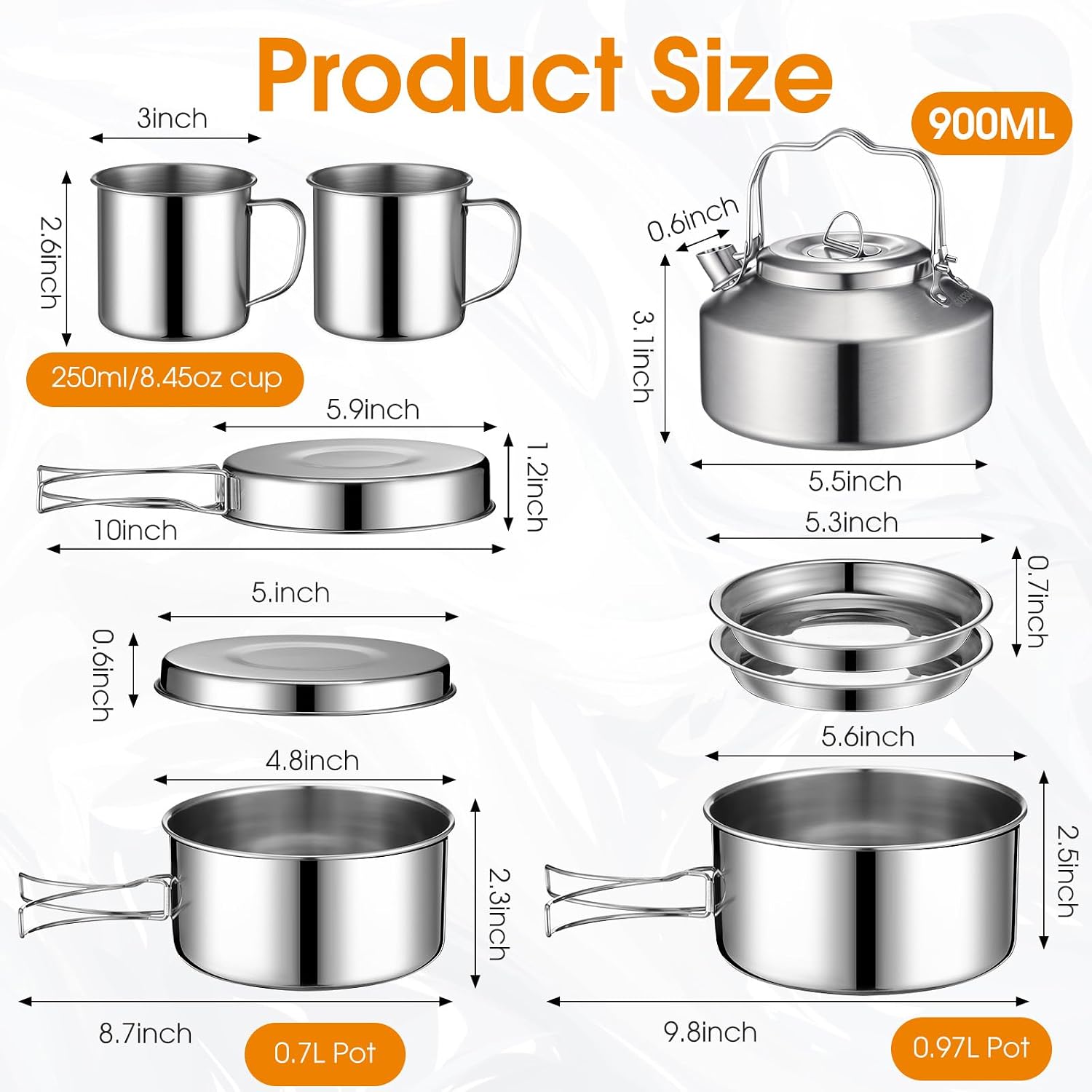 Nouvelle version 2026 Funnymoo - Camping Cooking Mess Kit avis et prix