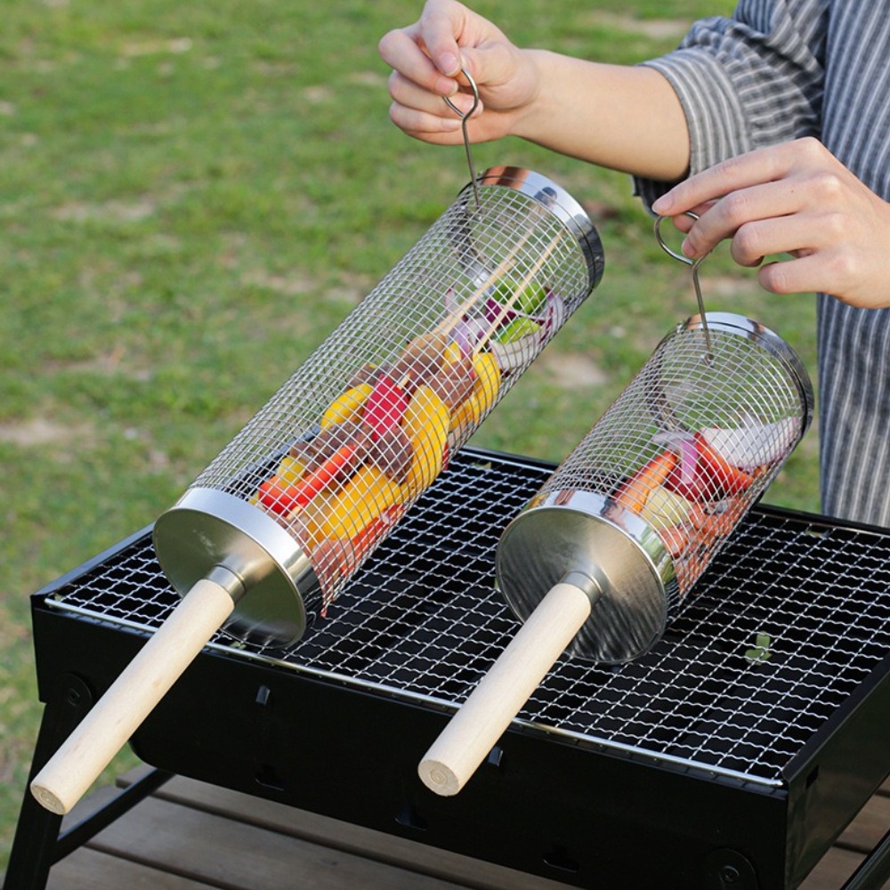 Panier de barbecue rotatif en  - Camping Cooking Basket avis et prix